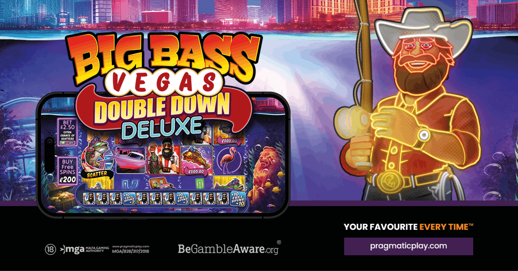 big bass vegas — Hero-Banner auf Casombie Casino